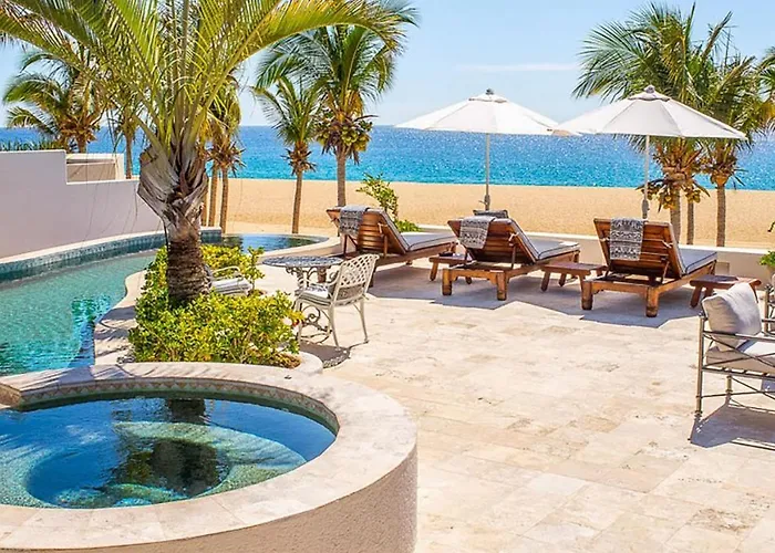 Spectacular 3-Story Beachfront Villa With A Huge Pool Patio Cabo San Lucas